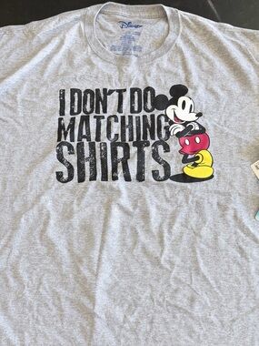 Disney Gray Tee with Black Graphic Text